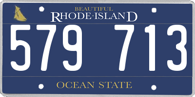 RI license plate 579713