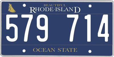 RI license plate 579714