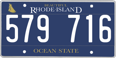 RI license plate 579716