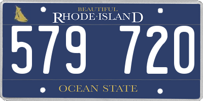 RI license plate 579720