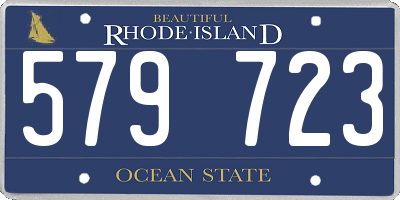 RI license plate 579723