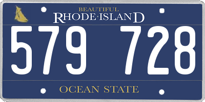 RI license plate 579728