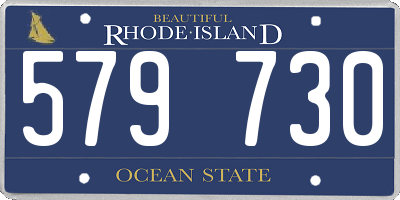 RI license plate 579730