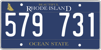 RI license plate 579731