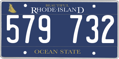 RI license plate 579732