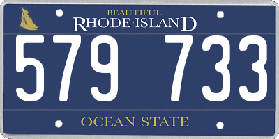 RI license plate 579733