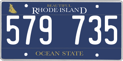 RI license plate 579735