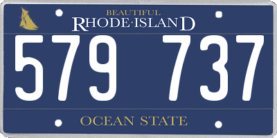 RI license plate 579737