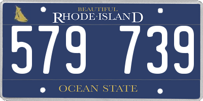 RI license plate 579739