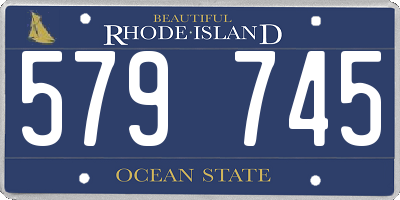RI license plate 579745
