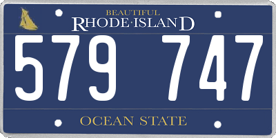 RI license plate 579747
