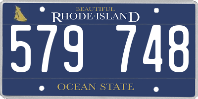 RI license plate 579748