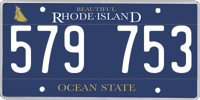 RI license plate 579753