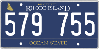 RI license plate 579755