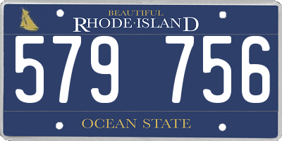RI license plate 579756
