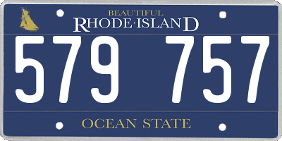 RI license plate 579757