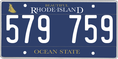 RI license plate 579759