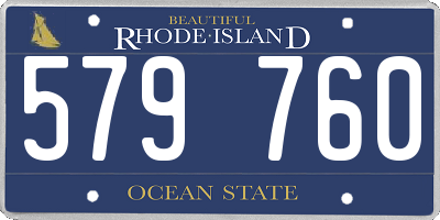 RI license plate 579760