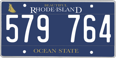 RI license plate 579764