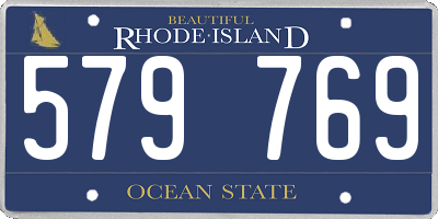 RI license plate 579769