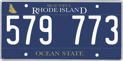 RI license plate 579773