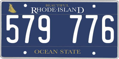 RI license plate 579776