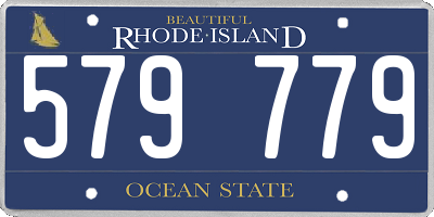 RI license plate 579779