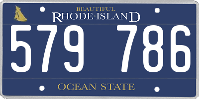 RI license plate 579786