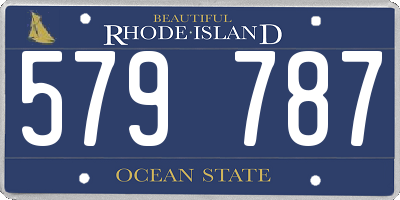 RI license plate 579787