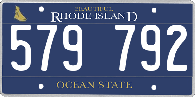 RI license plate 579792