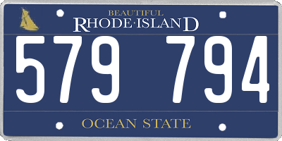 RI license plate 579794