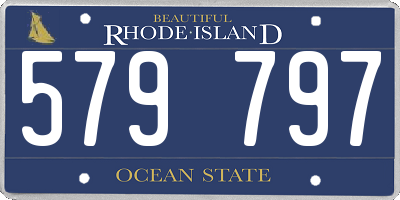 RI license plate 579797
