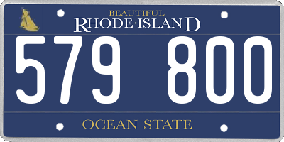 RI license plate 579800