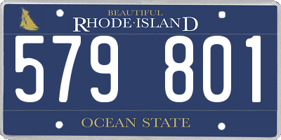 RI license plate 579801