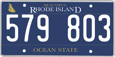 RI license plate 579803