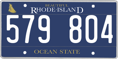 RI license plate 579804