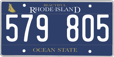 RI license plate 579805