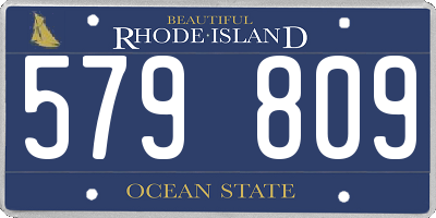 RI license plate 579809