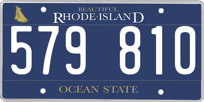 RI license plate 579810