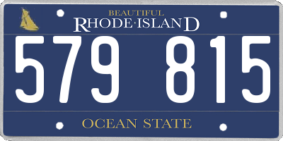 RI license plate 579815