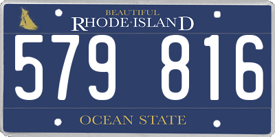 RI license plate 579816