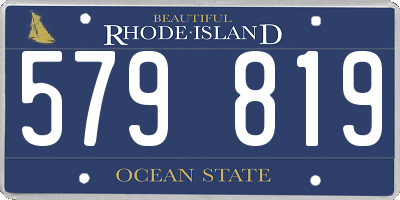 RI license plate 579819