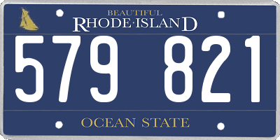RI license plate 579821