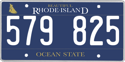 RI license plate 579825