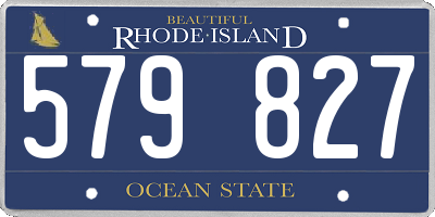RI license plate 579827