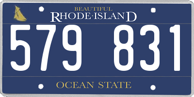 RI license plate 579831