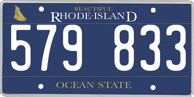 RI license plate 579833