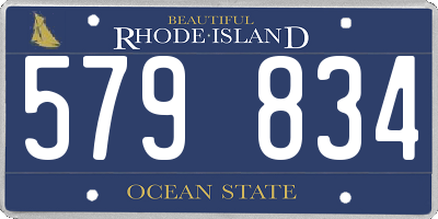 RI license plate 579834
