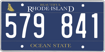 RI license plate 579841