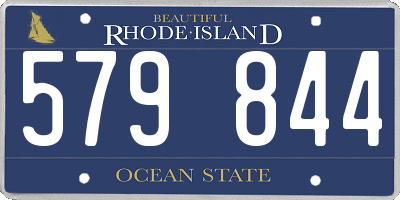 RI license plate 579844